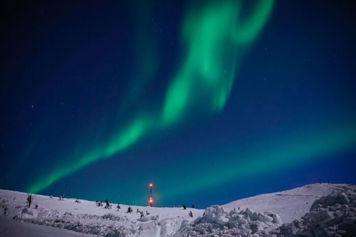 Chasing the Northern Lights in winter Lapland