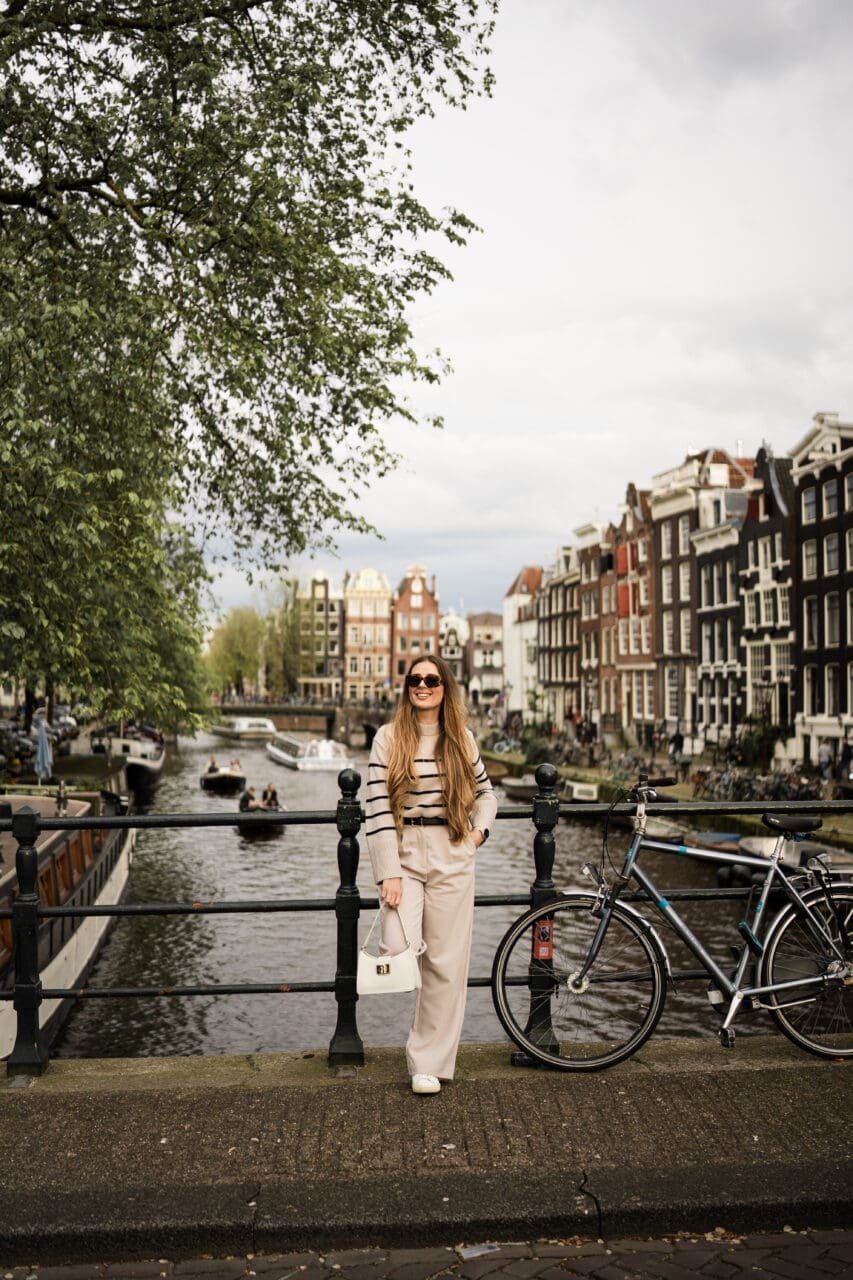 Amsterdam as one of the most beautiful cities in Europe, with tulips in spring
